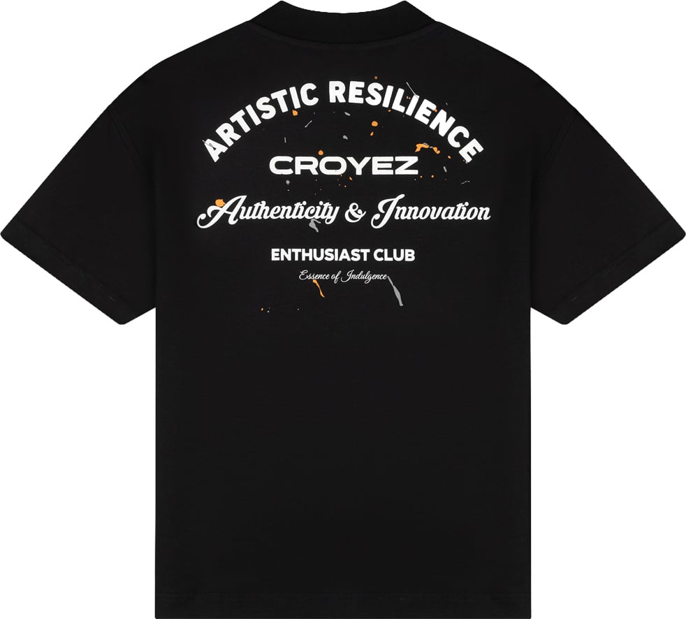 Croyez Enthusiast Club T-Shirt CR1-HS24-07 Vintage Black Zwart