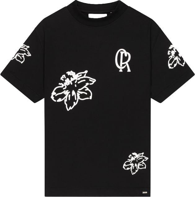 Croyez Flower T-Shirt CR1-AW25-19 Black Zwart