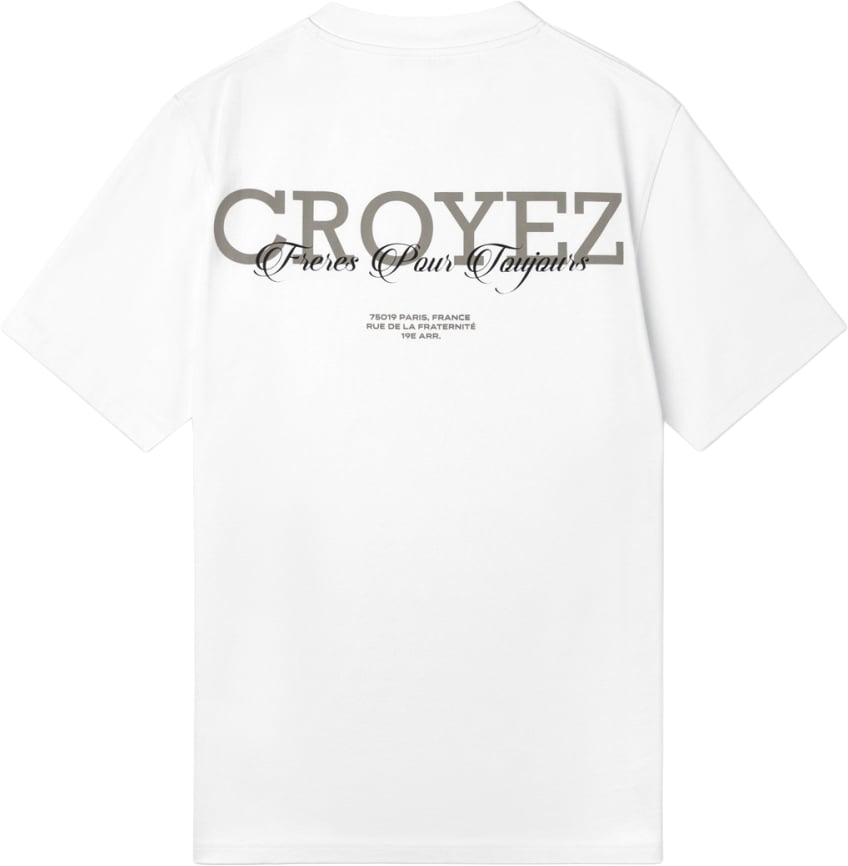 Croyez Frères T-Shirt CR1-SS23-21 White/vintagegrey Wit