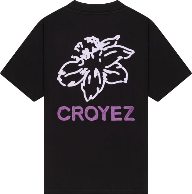 Croyez Gardener T-Shirt CR1-AW25-27 Black/Purple Zwart