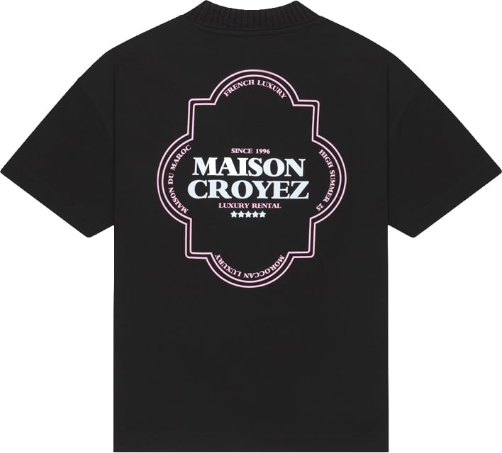Croyez Moroccan T-Shirt CR1-HS25-01 Black/Pink Zwart