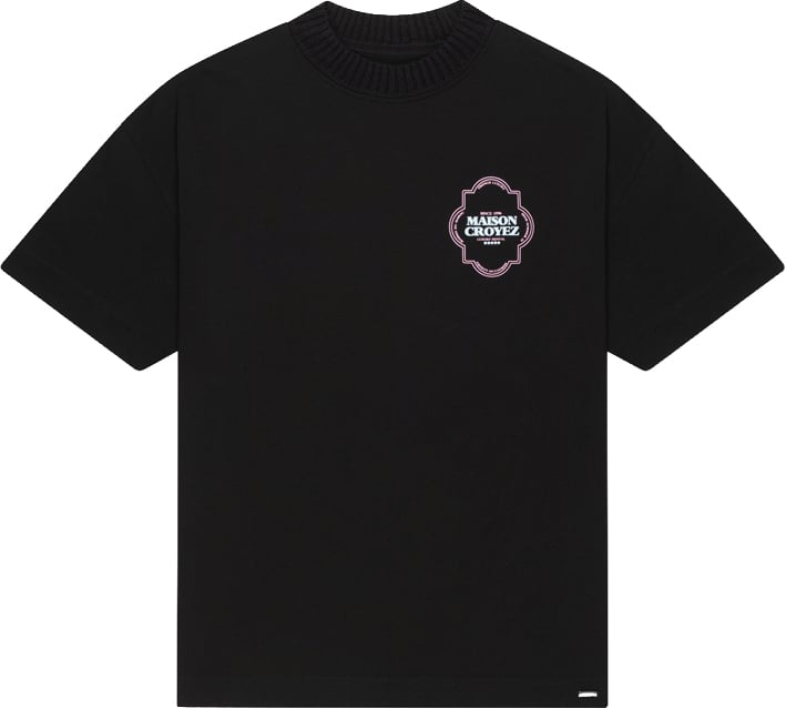Croyez Moroccan T-Shirt CR1-HS25-01 Black/Pink Zwart