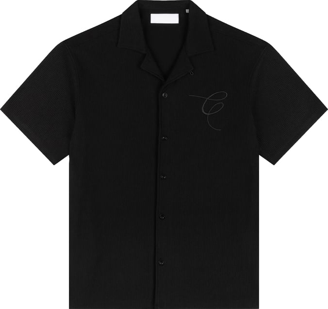 Croyez Ribbed Shirt CR1-SS25-25 Black Zwart