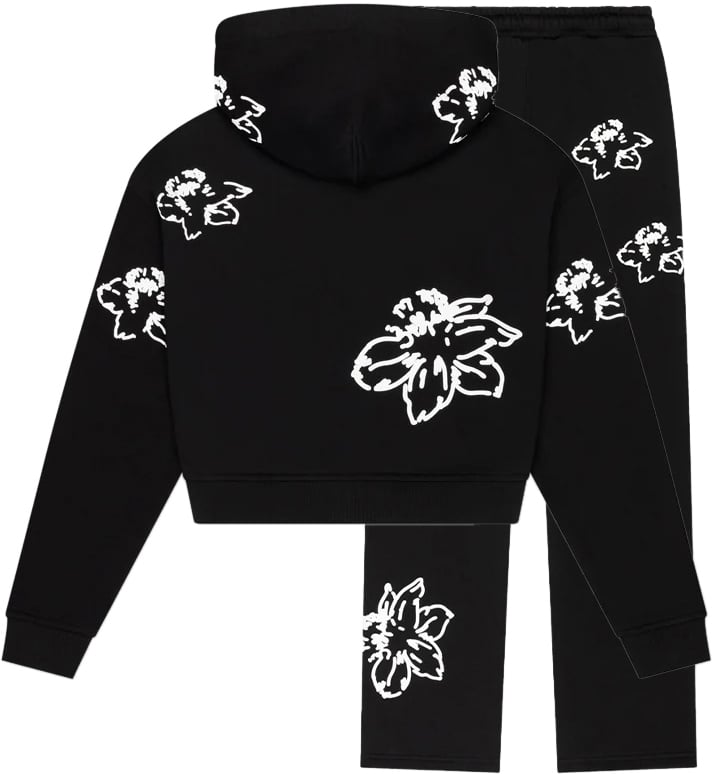 Croyez Croyez Women Initial Flower Tracksuit Zwart