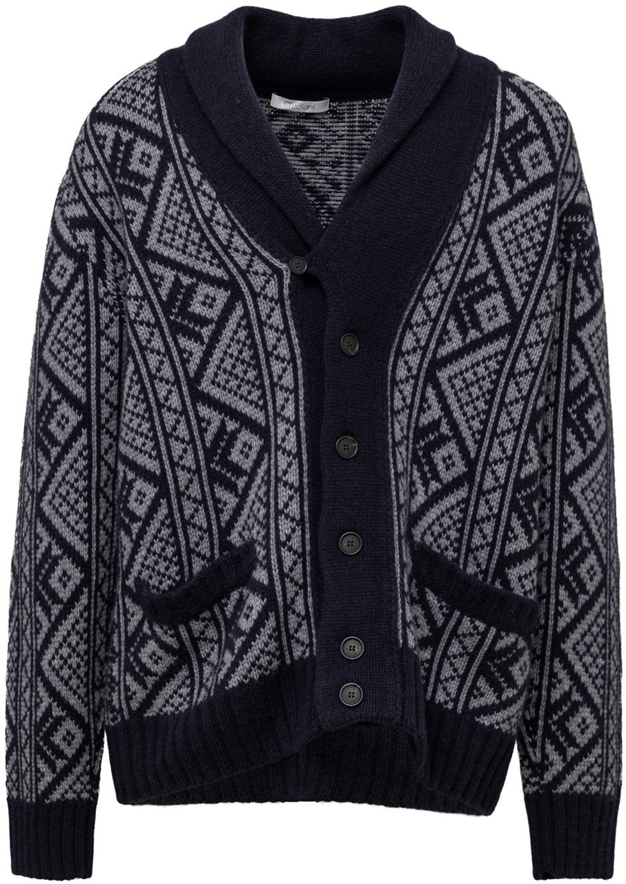 Cruciani Cardigans Grey/Blue Divers