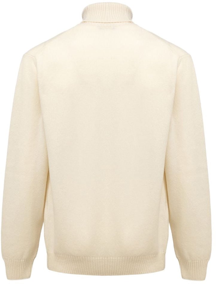 Cruciani White Cashmere Turtleneck Wit