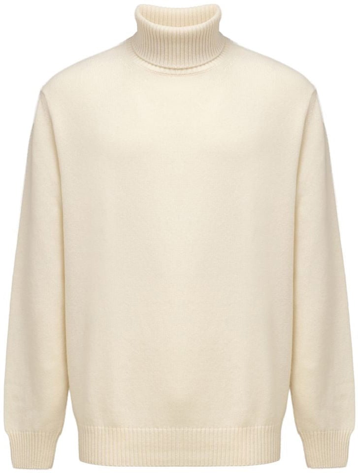 Cruciani White Cashmere Turtleneck Wit