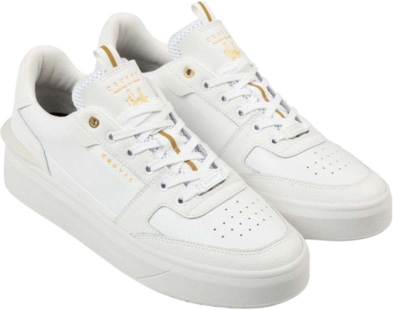 Cruyff Endorsed Tennis Sneakers Soft Leather Wit