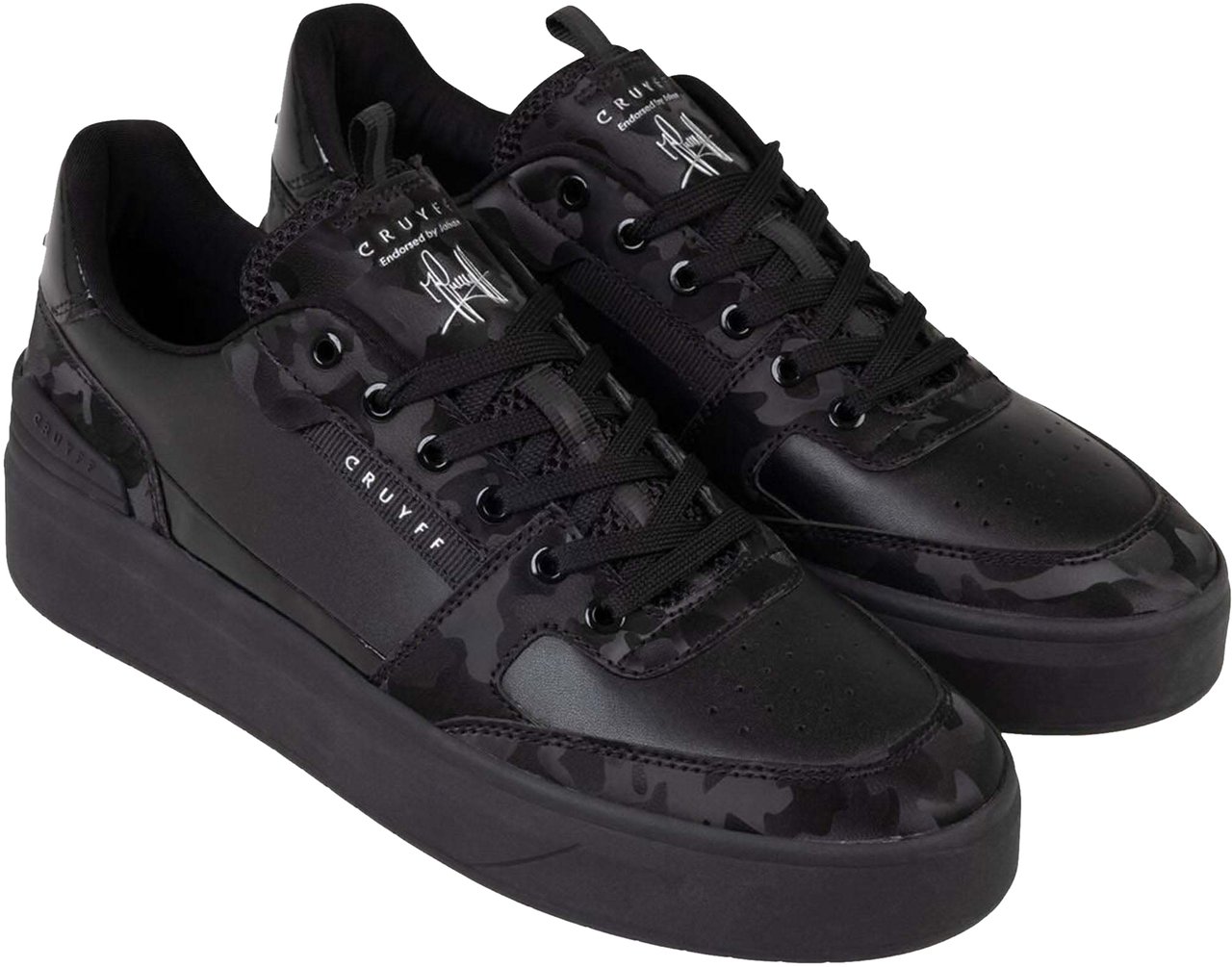 Cruyff Endorsed Tennis - Camo/Soft Leather Zwart