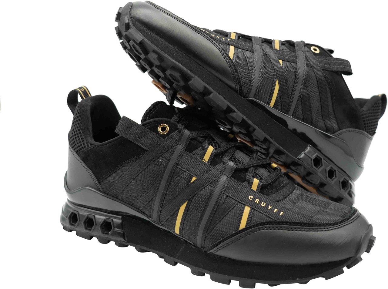 Cruyff Fearia Hex-Tech - Teknit Mesh/Matt  Sneaker Zwart