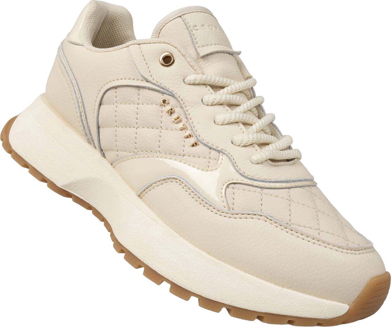 Cruyff Charlotte Runner - Quilted soft leather Sneakers Wit