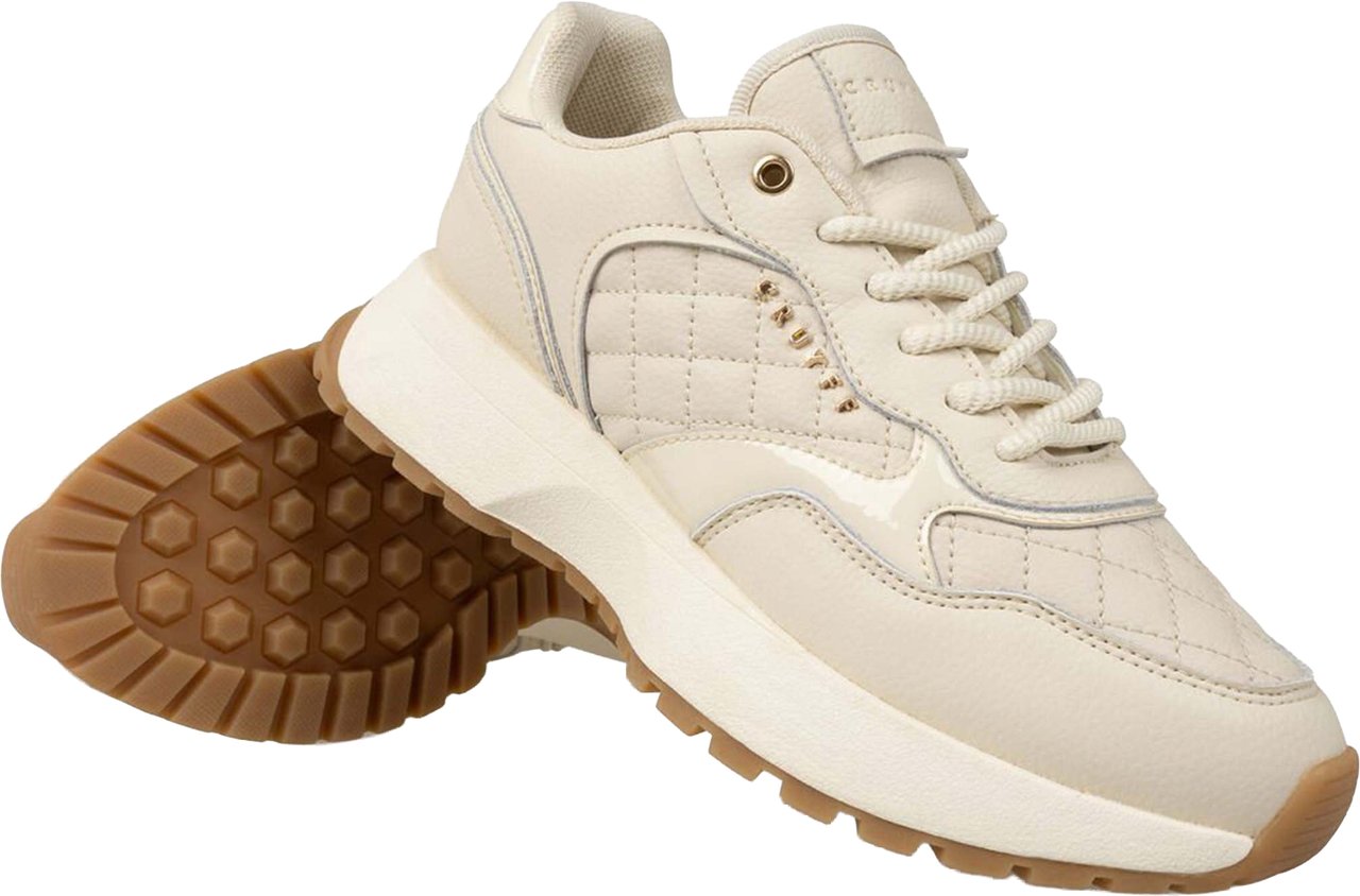 Cruyff Charlotte Runner - Quilted soft leather Sneakers Wit