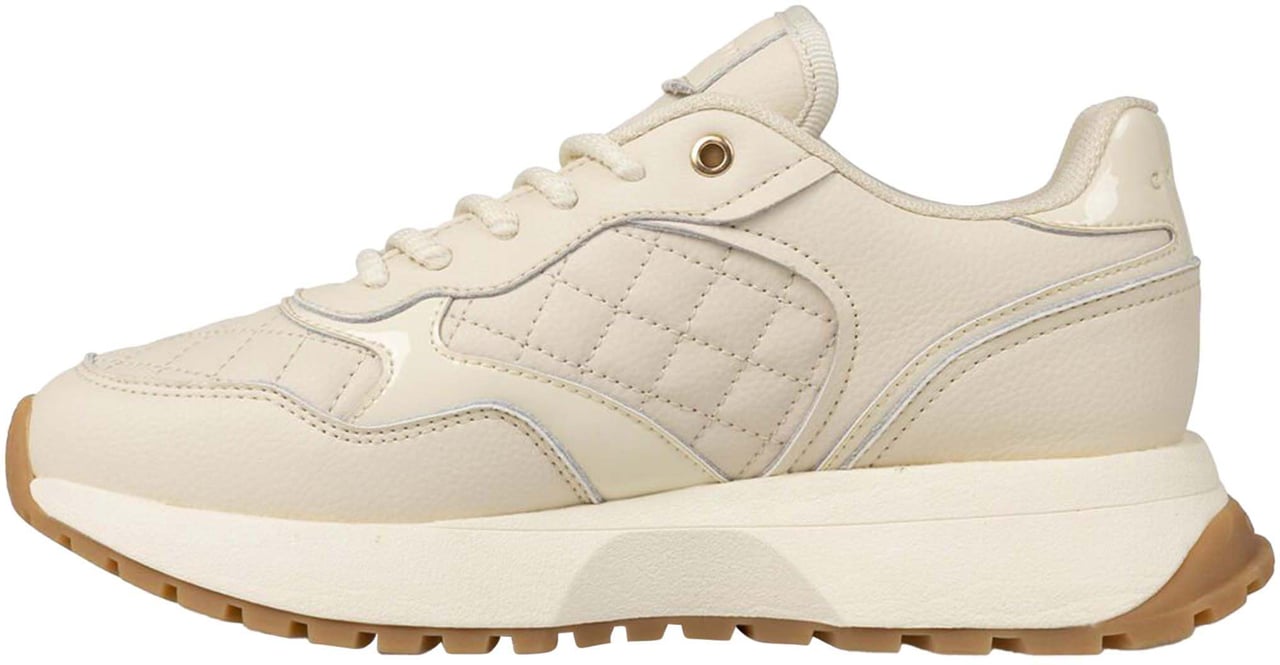 Cruyff Charlotte Runner - Quilted soft leather Sneaker Wit