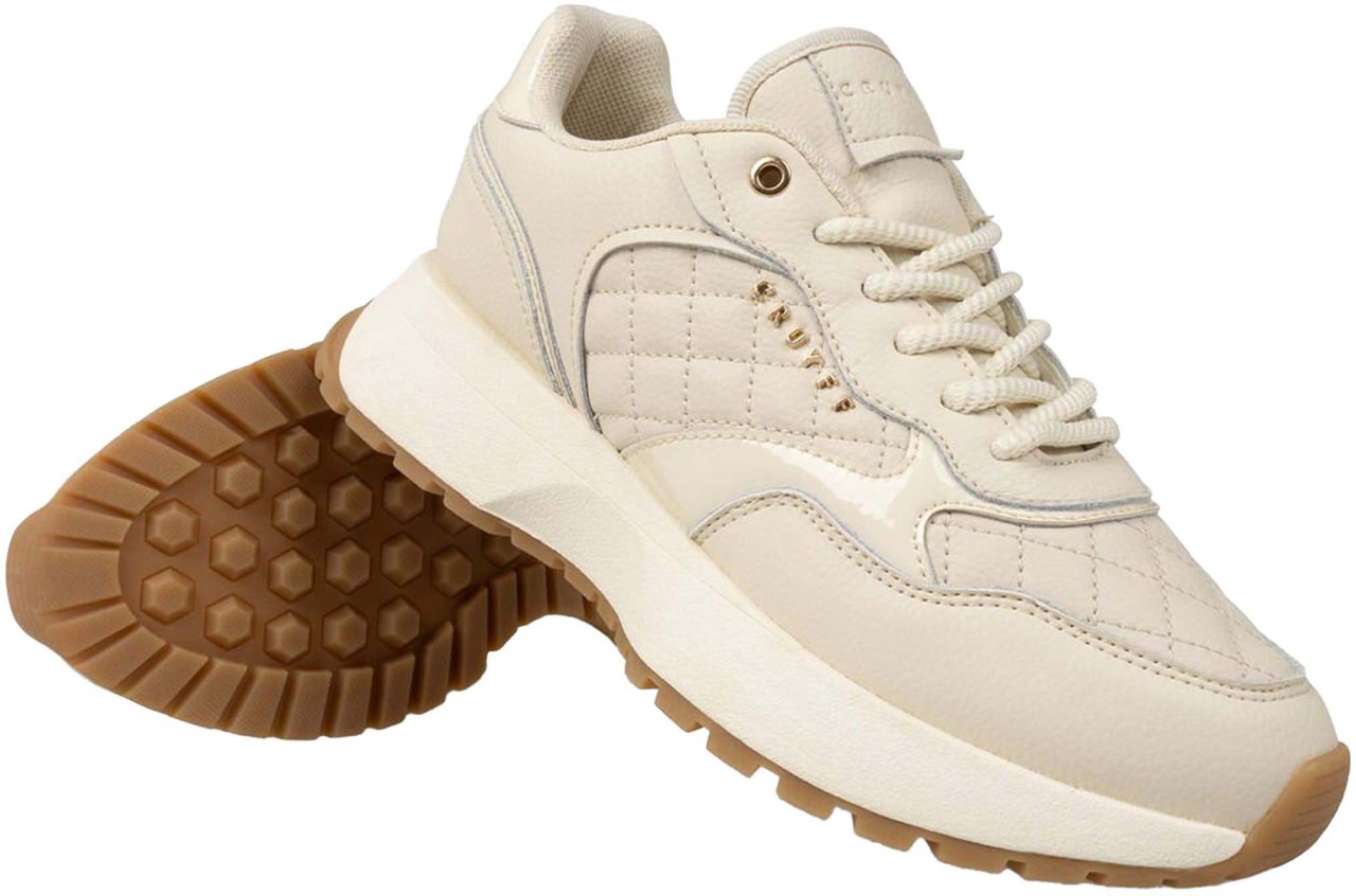 Cruyff Charlotte Runner - Quilted soft leather Sneaker Wit