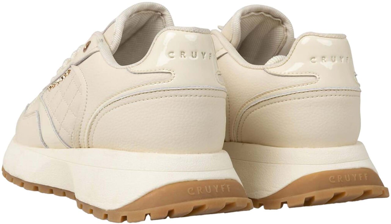 Cruyff Charlotte Runner - Quilted soft leather Sneaker Wit
