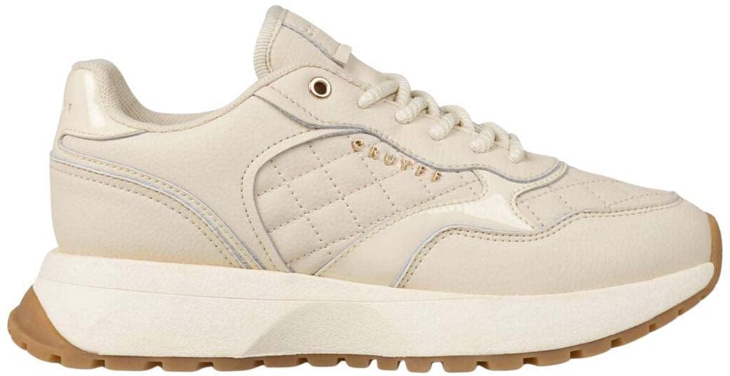 Cruyff Charlotte Runner - Quilted soft leather Sneaker Wit