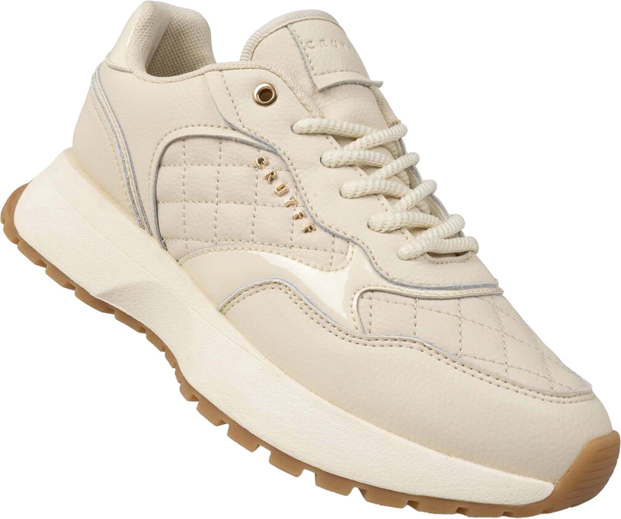 Cruyff Charlotte Runner - Quilted soft leather Sneaker Wit