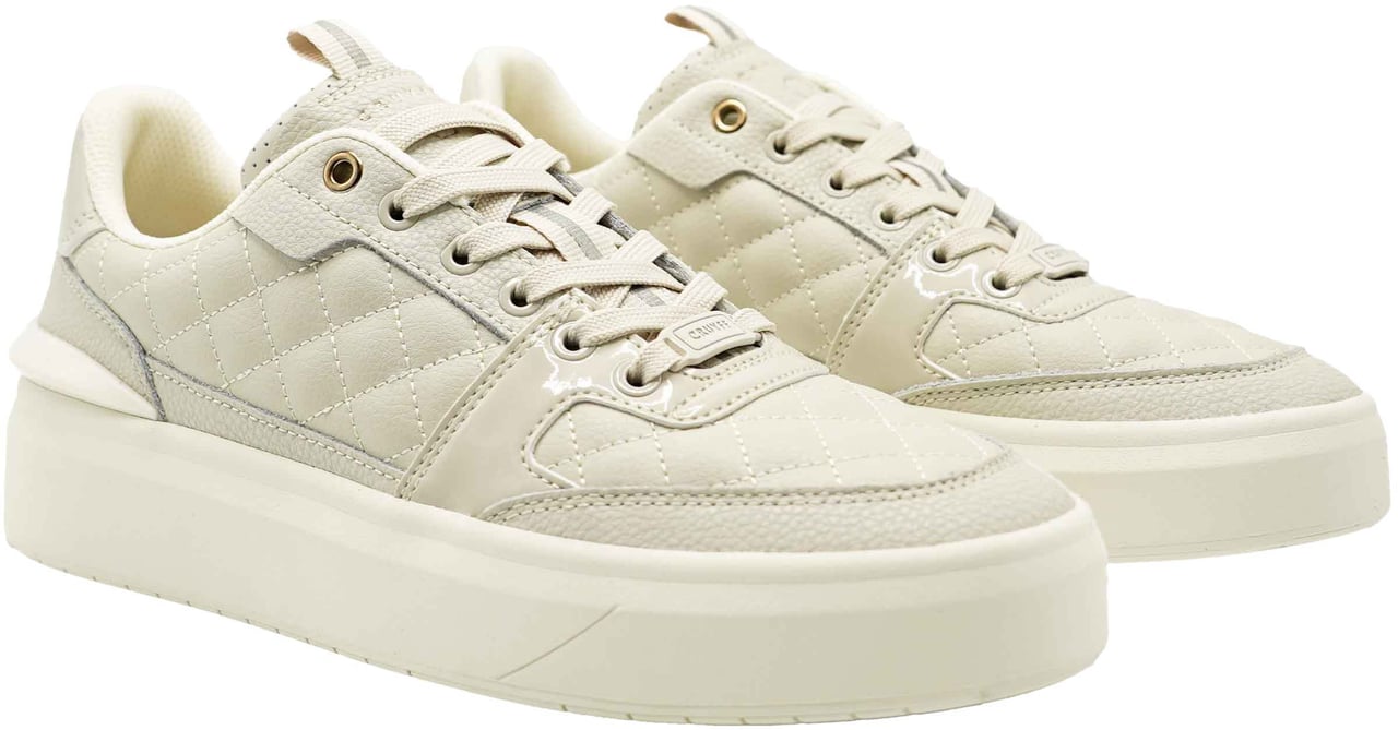 Cruyff Endorsed Tennis - Quilted soft leather Sneaker Wit