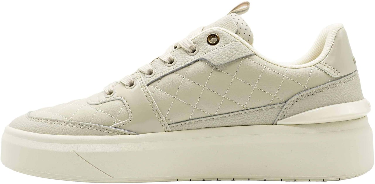 Cruyff Endorsed Tennis - Quilted soft leather Sneaker Wit