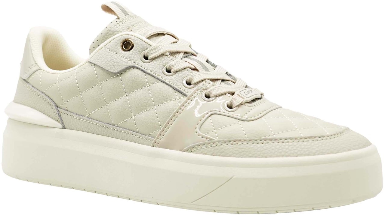Cruyff Endorsed Tennis - Quilted soft leather Sneaker Wit