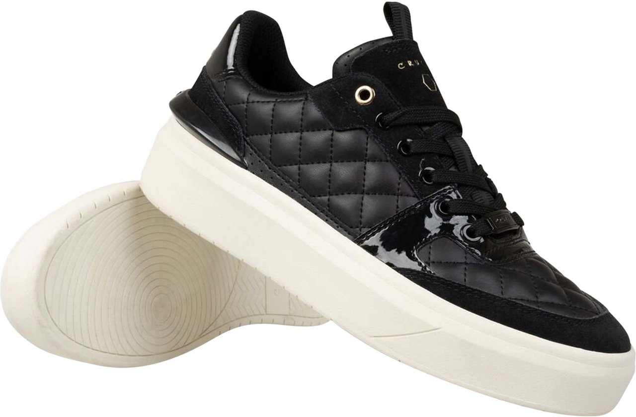 Cruyff Endorsed Tennis - Quilted soft leather Sneaker Zwart