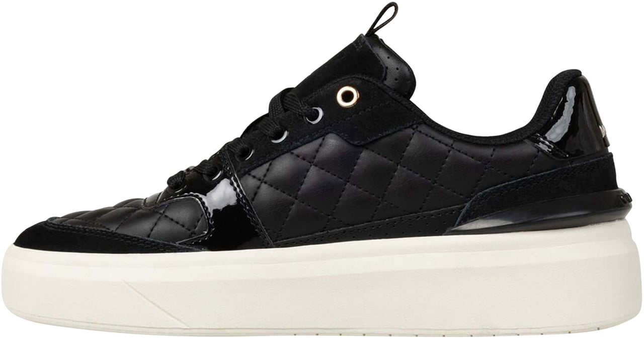 Cruyff Endorsed Tennis - Quilted soft leather Sneaker Zwart