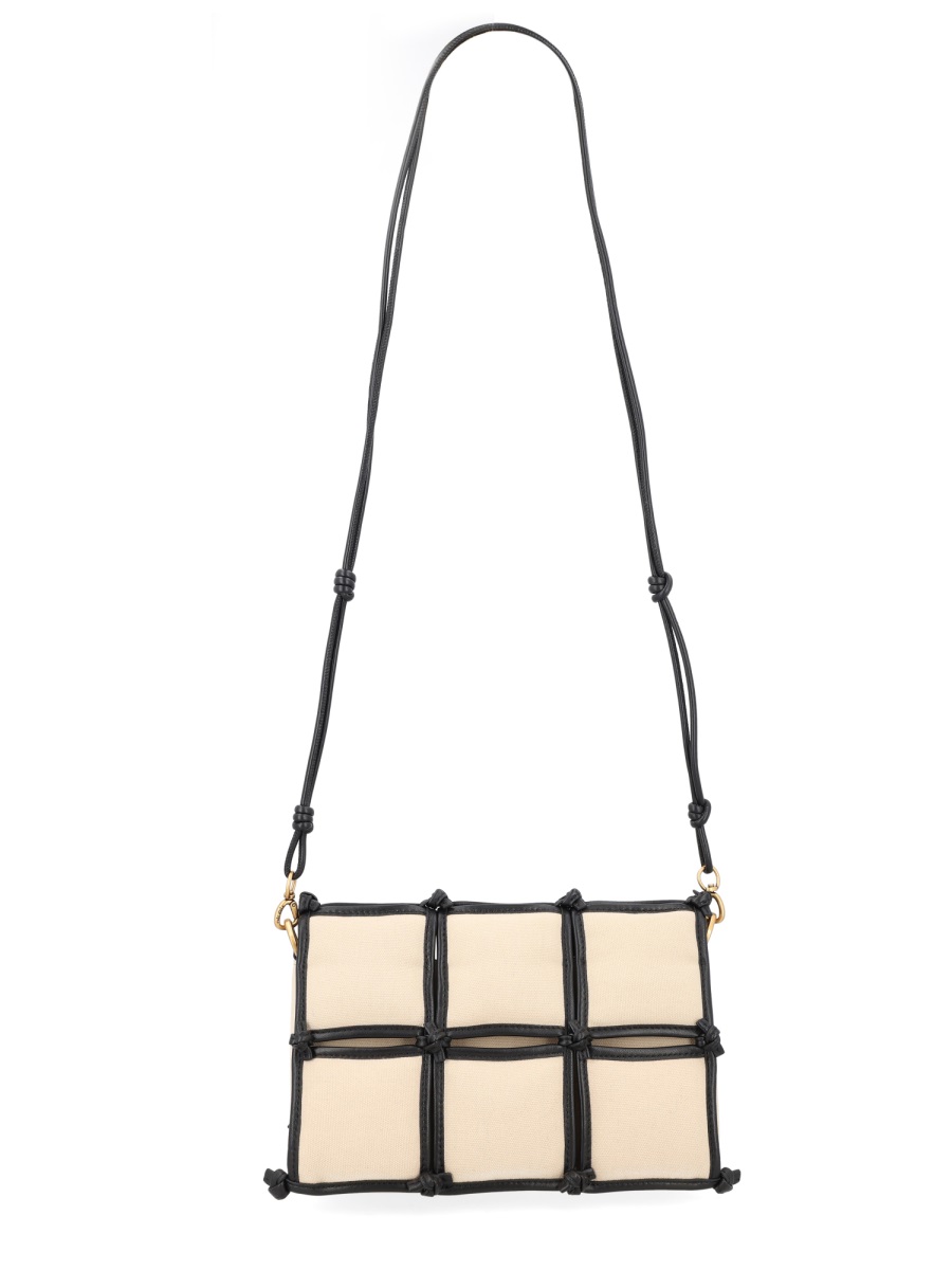 Cult Gaia Gaia Puff Grid Padded Shoulder Bag Neutraal