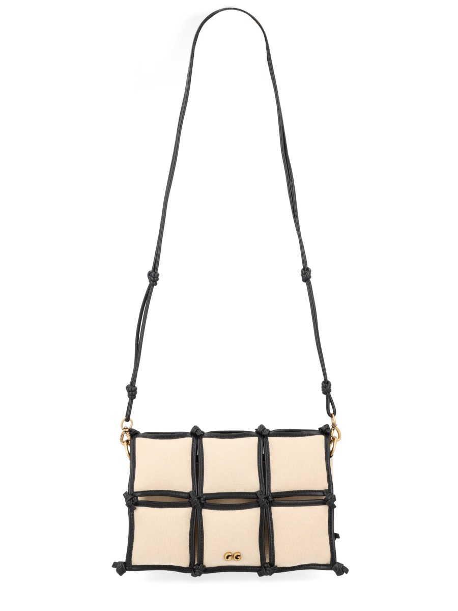 Cult Gaia Gaia Puff Grid Padded Shoulder Bag Neutraal