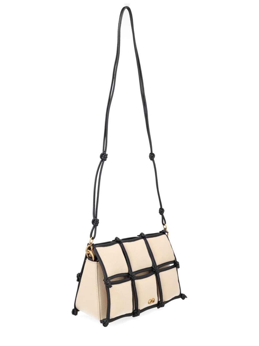 Cult Gaia Gaia Puff Grid Padded Shoulder Bag Neutraal