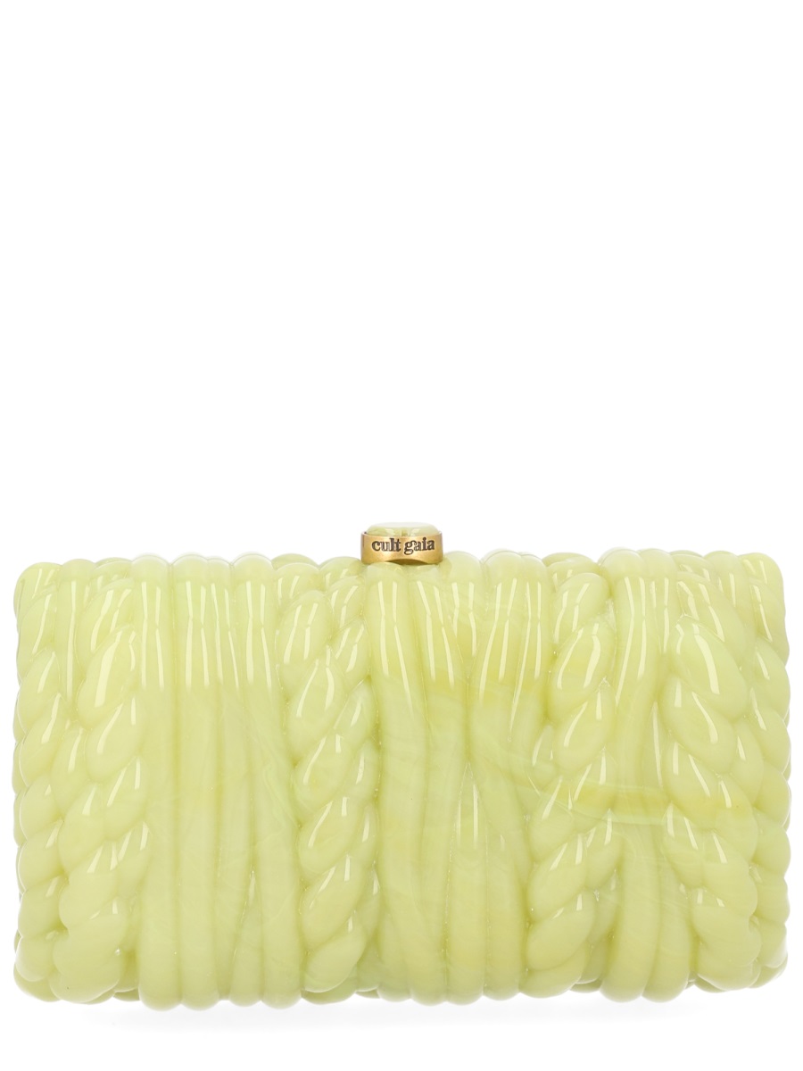 Cult Gaia Helene Twisted Rope Gold Clutch Goud