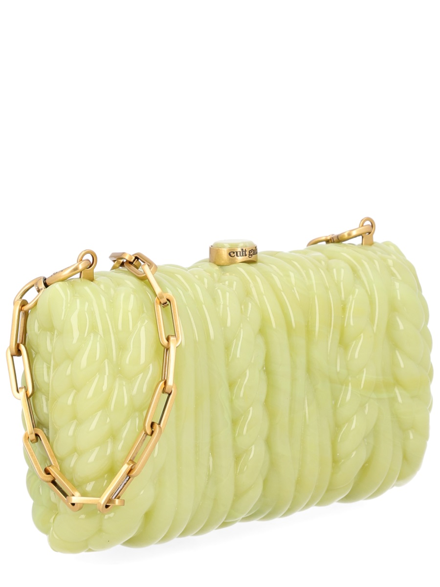 Cult Gaia Helene Twisted Rope Gold Clutch Goud