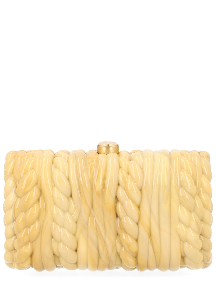 Cult Gaia Helene Twisted Rope Gold Clutch Bruin