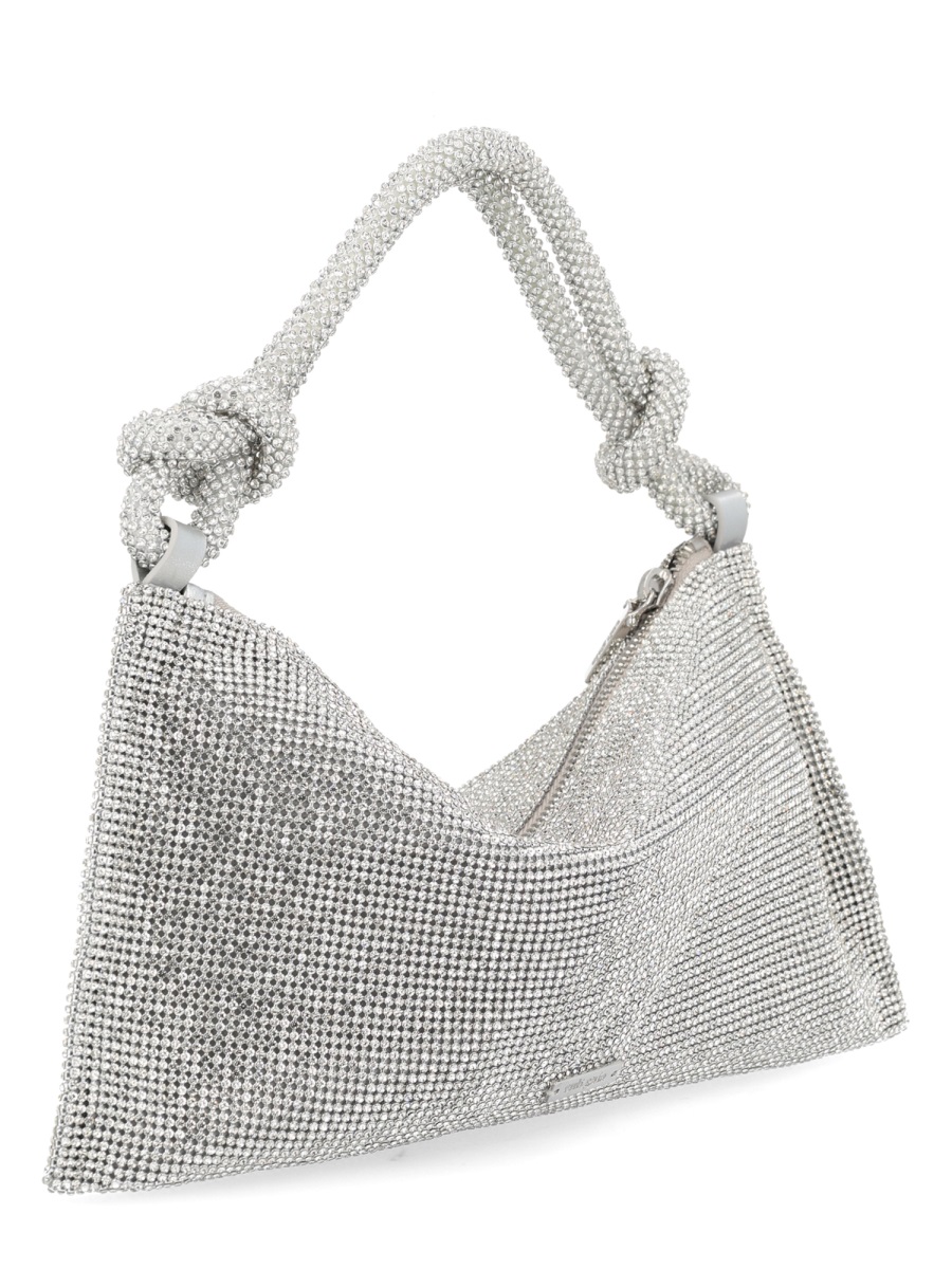 Cult Gaia Neutrals Hera Glass Rhinestone Handbag Grijs