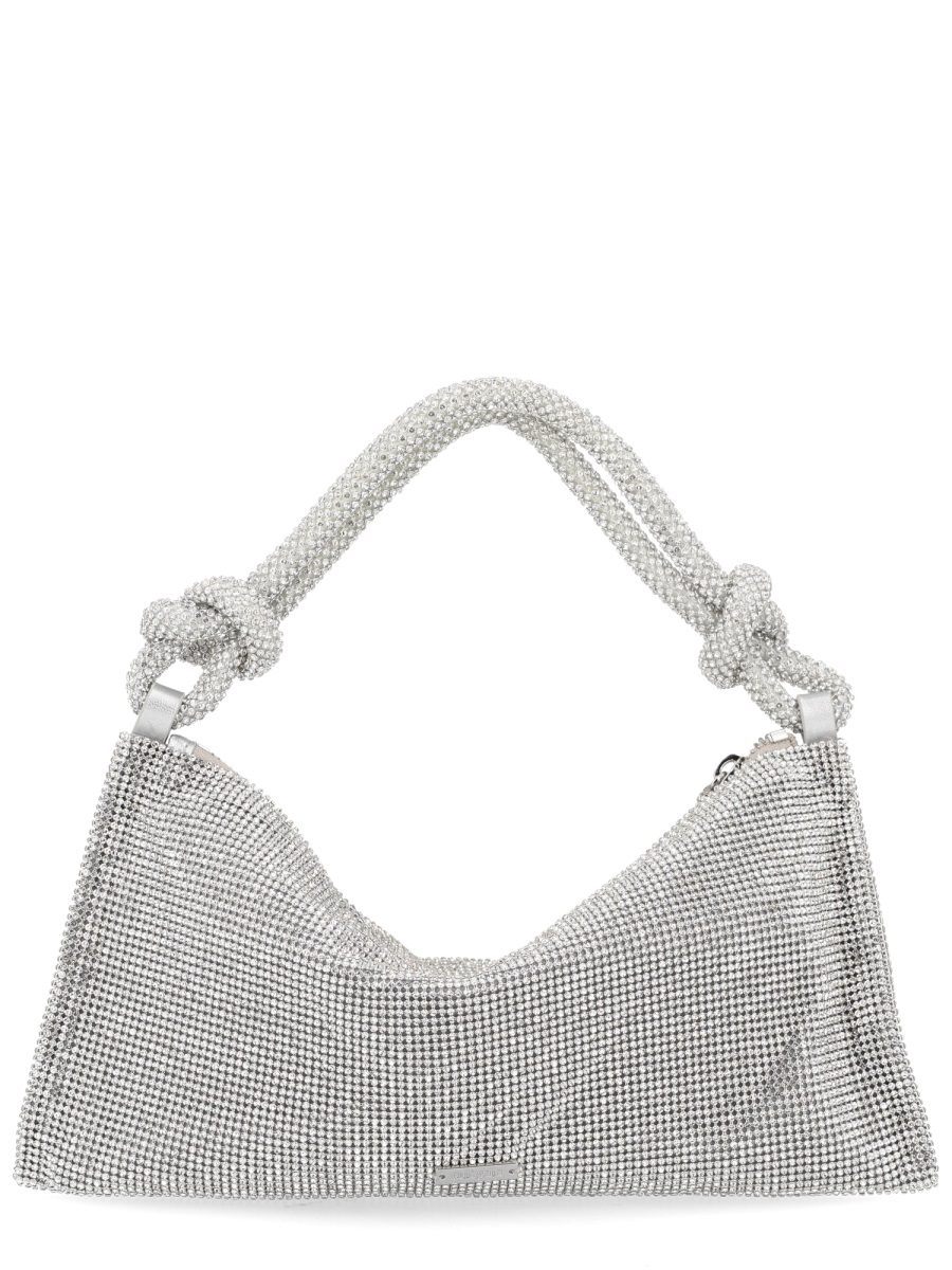 Cult Gaia Neutrals Hera Glass Rhinestone Handbag Grijs