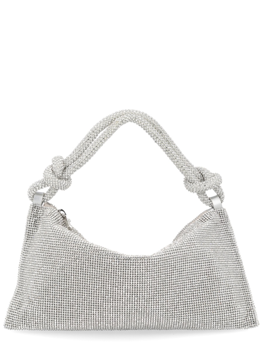 Cult Gaia Neutrals Hera Glass Rhinestone Handbag Grijs