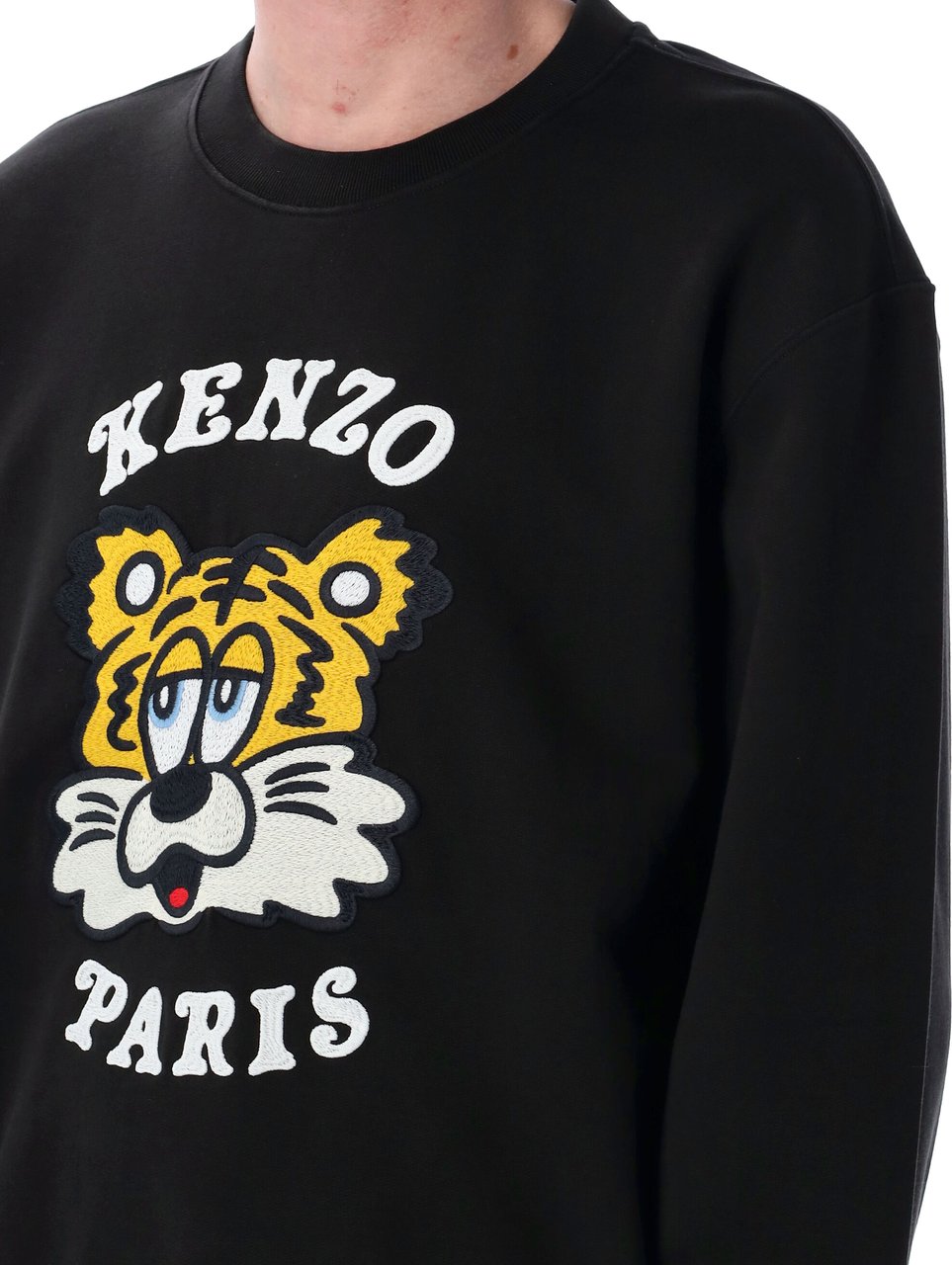 Kenzo Felpa Ricamata Unisex Zwart