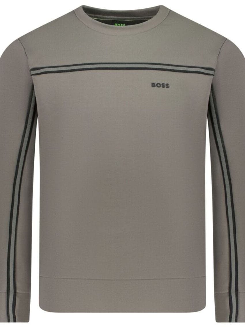 Boss BOSS Salbo 1 Sweater Light Pastel Grey Grijs