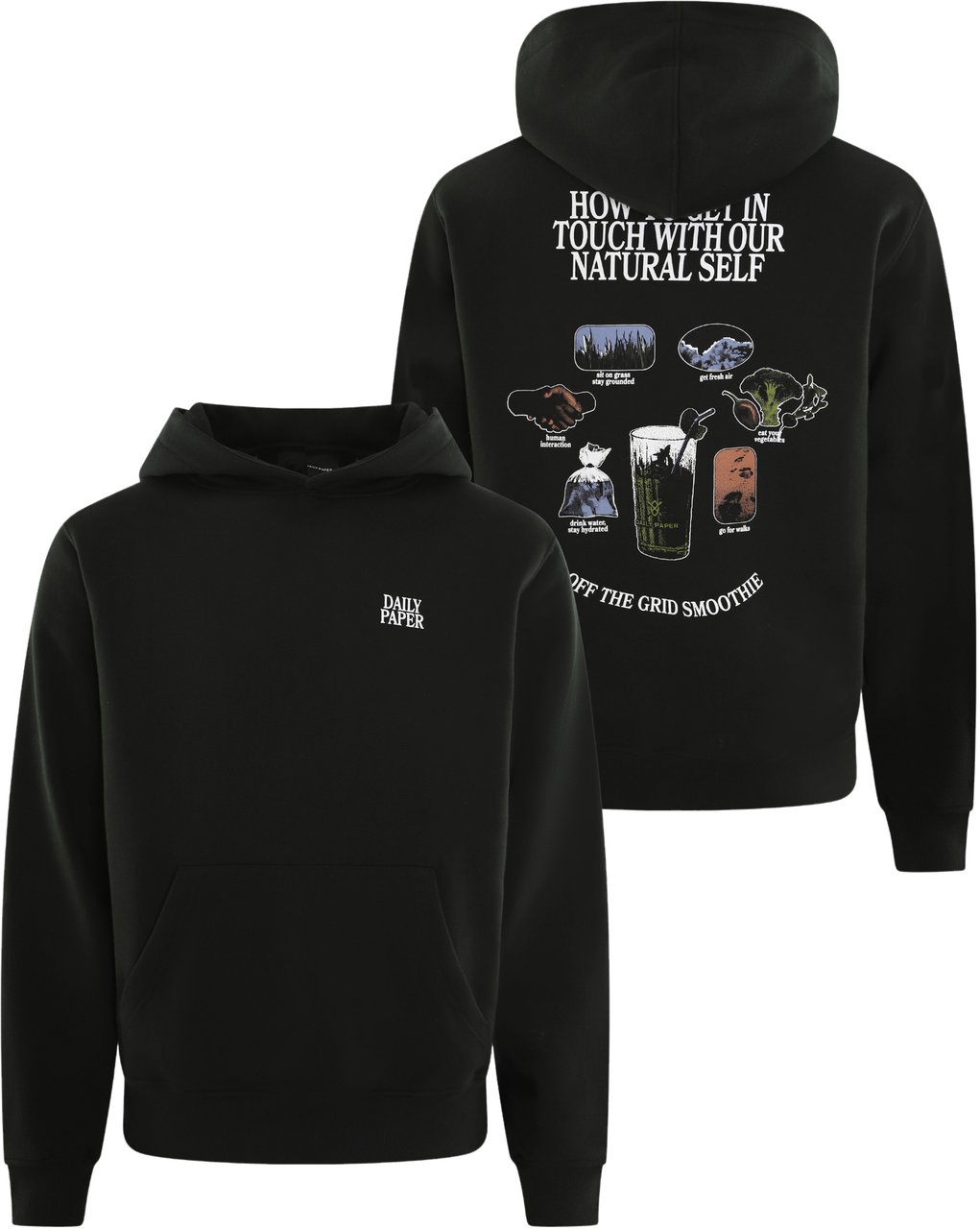 Daily Paper Heren Smoothie Hoodie Zwart
