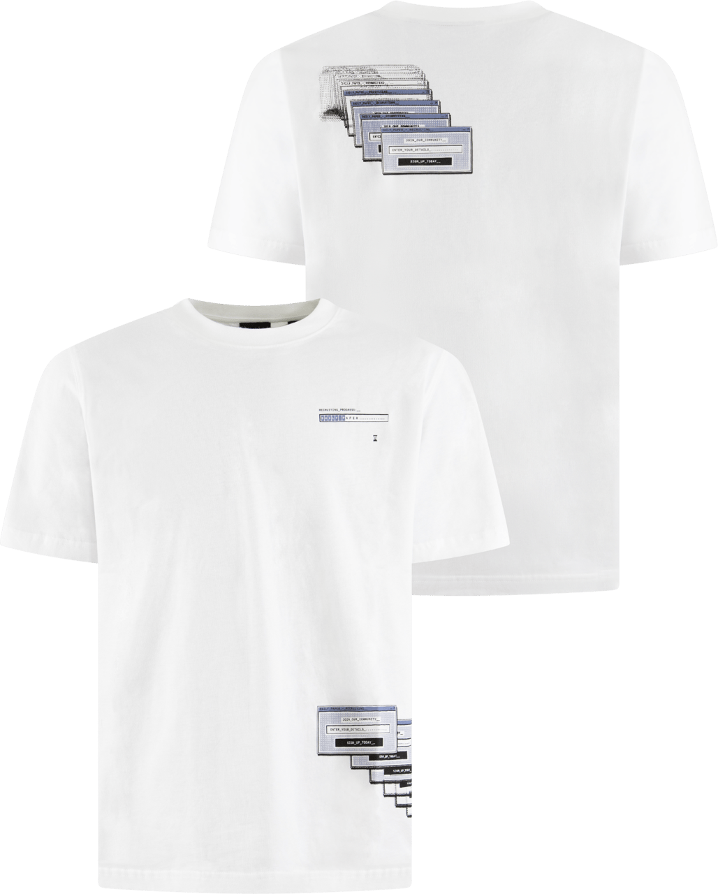 Daily Paper Heren Pop Up Ss T Shirt Wit