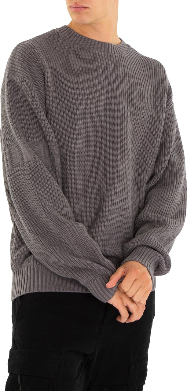 Daily Paper Heren Band Knit Sweater Grijs