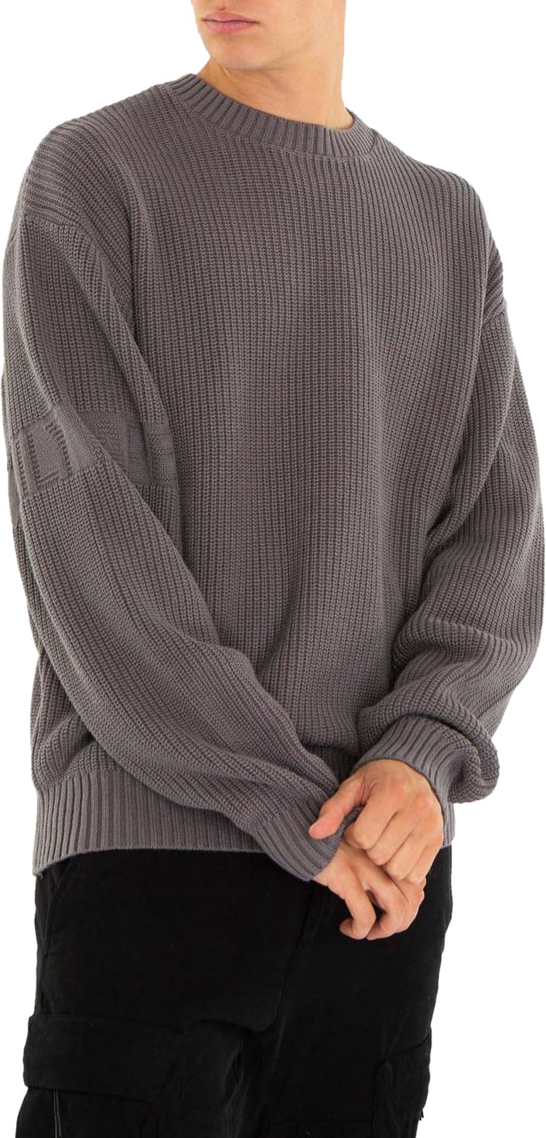 Daily Paper Heren Band Knit Sweater Grijs