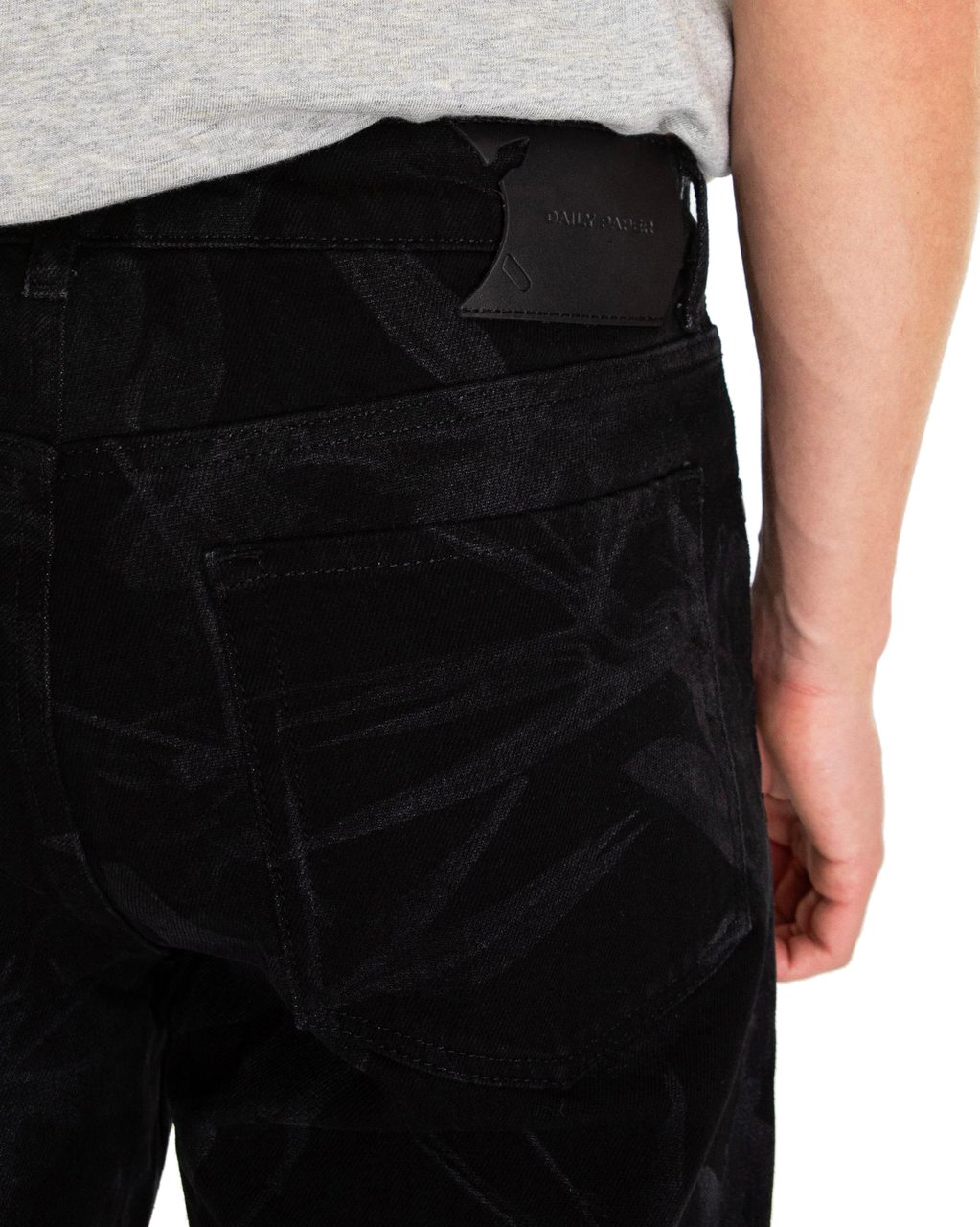 Daily Paper Heren Floral Laser Jeans Zwart Zwart