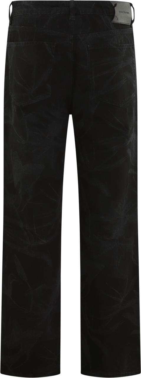 Daily Paper Heren Floral Laser Jeans Zwart Zwart