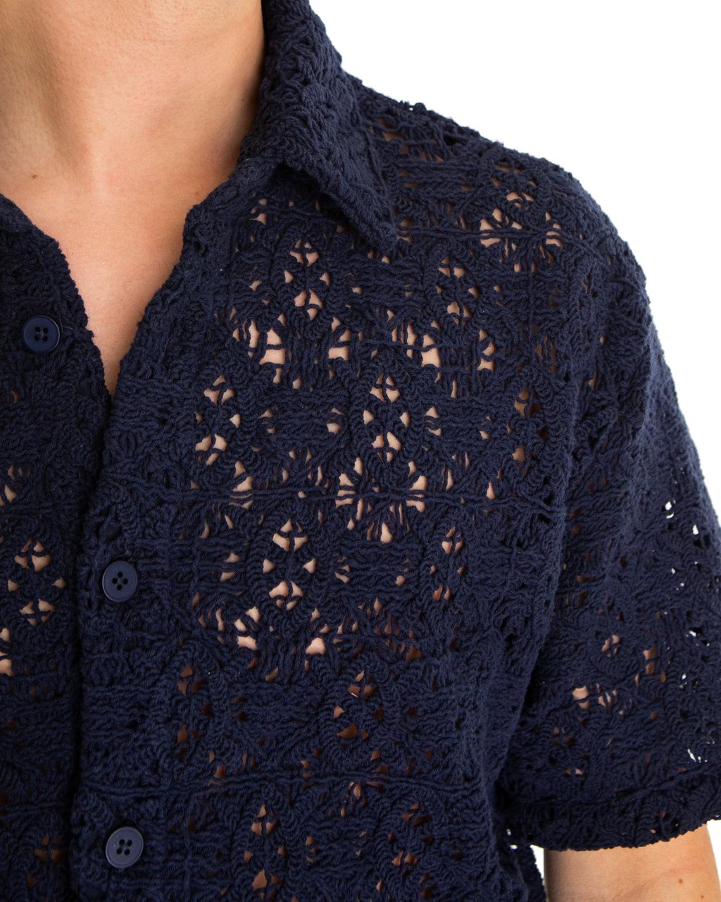 Daily Paper Heren Lace Shield Shirt Blauw Blauw