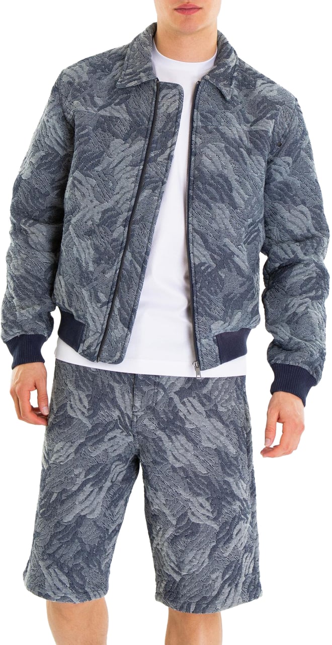 Daily Paper Heren Denim Bomber Camo Grijs Grijs
