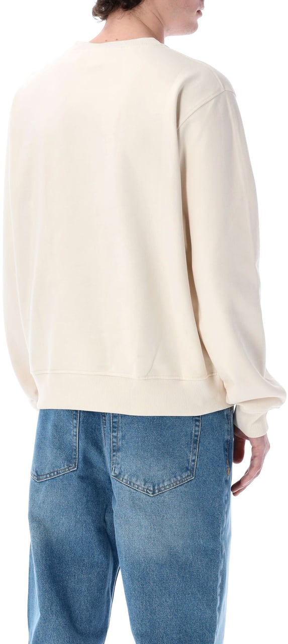 Daily Paper Crewneck Script Logo Gardenia Ecru Blauw