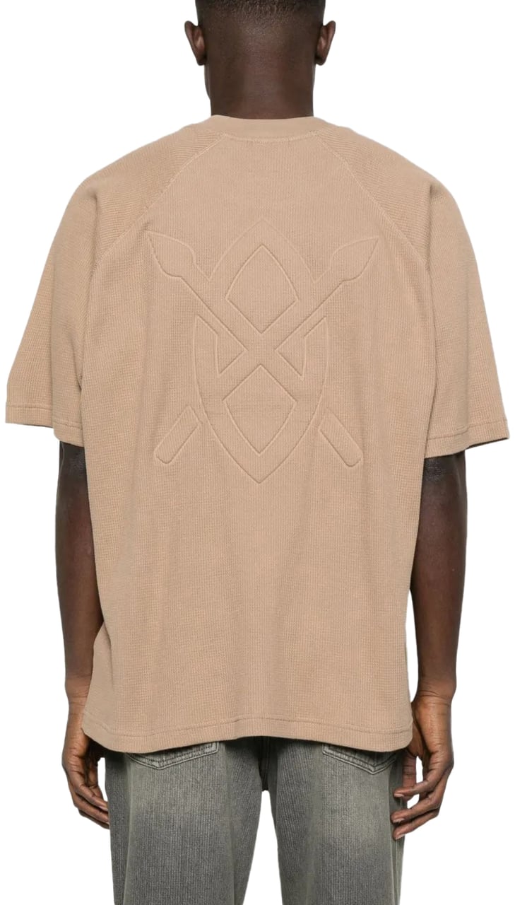 Daily Paper irish cream waffle boxy t shirt Beige