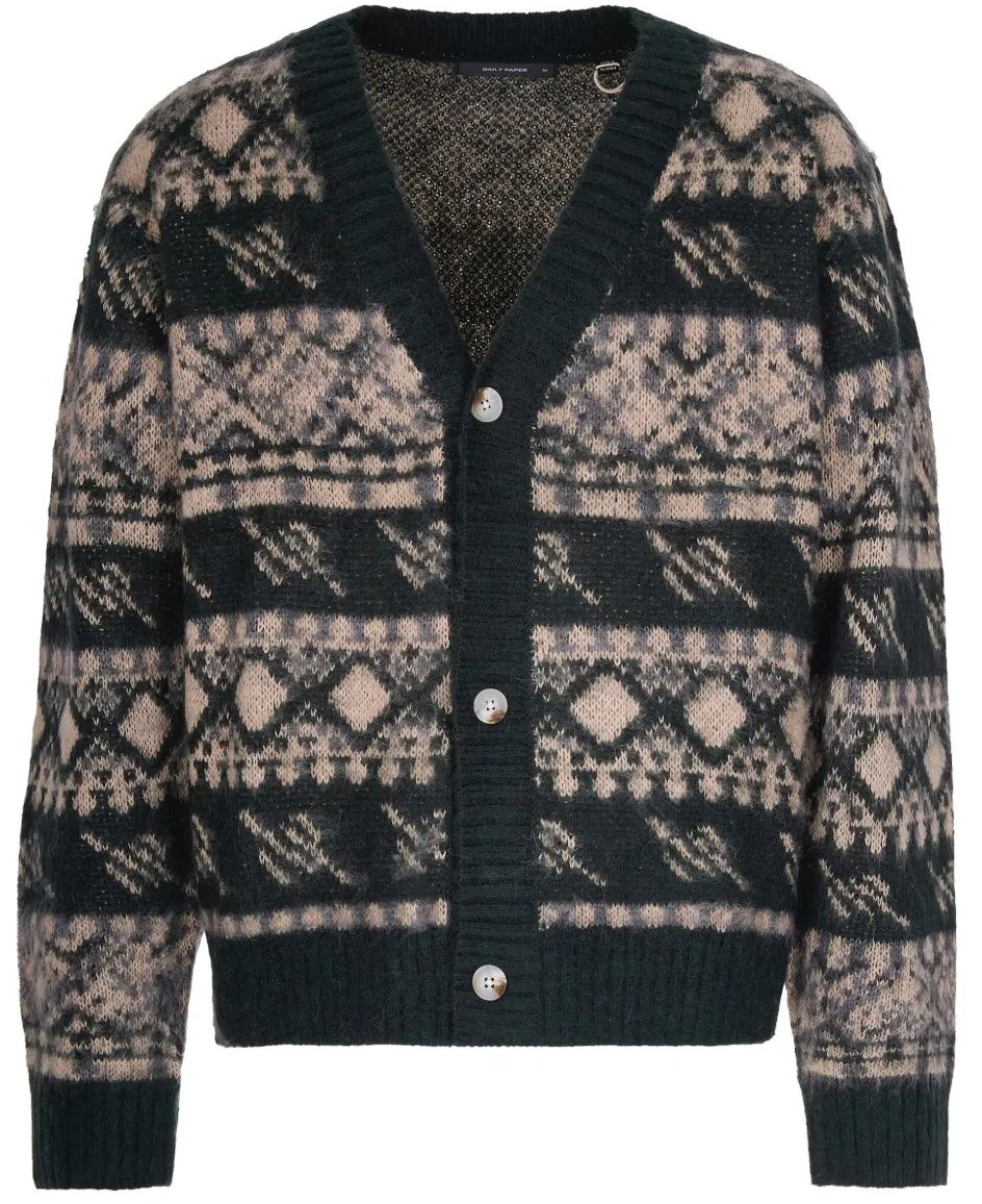 Daily Paper cardigan boutonne a motif Divers
