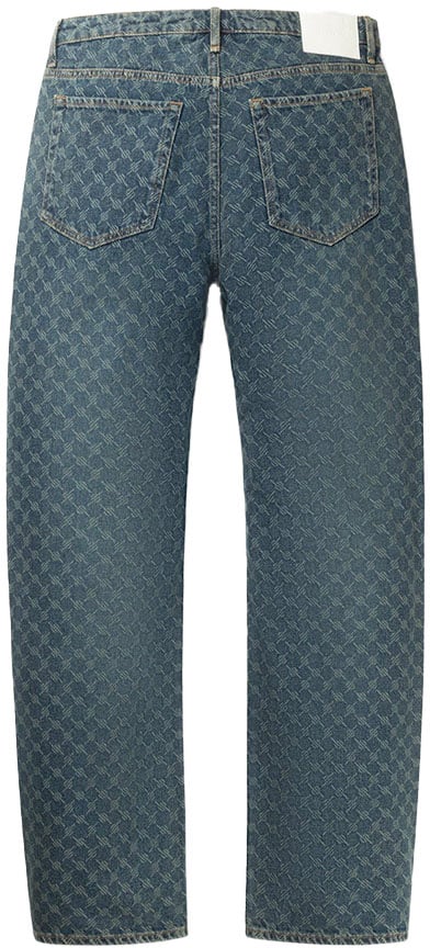 Daily Paper jean decontracte amba bleu sable a monogramme Blauw