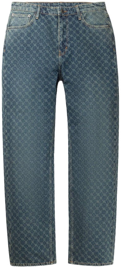 Daily Paper jean decontracte amba bleu sable a monogramme Blauw